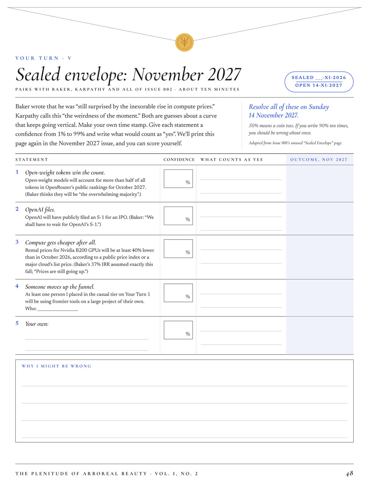 A sealed envelope